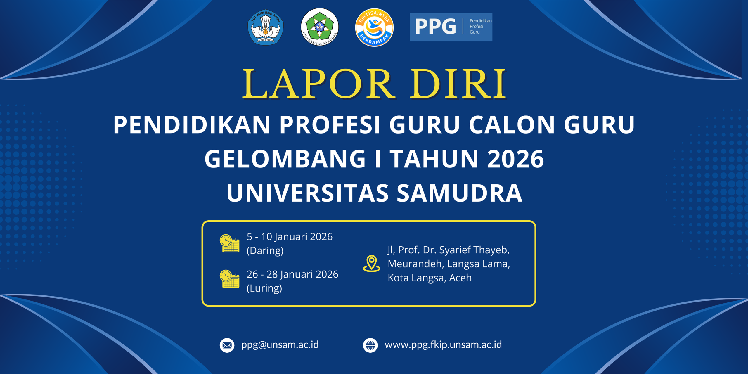 Lapor Diri Calon Guru Gelombang 1 Tahun 2026